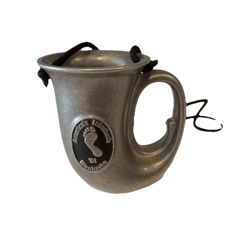 Rare‎ Vintage Horn Mug Commemorating 1991 America's Interhash Event In Waukesha